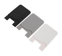 WEKADRIN 3pcs Adhesive Phone Back Wallet Card Holder Stickers for Smartphones Single-Layer Silicone Small Cards Storage Bag with Black Light Grey White Colors for Travel and Daily Use Random Color
