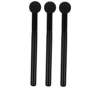 WEKADRIN 3pcs Black Dual-purpose Concealer Brush Set with Latex Sponge Rounded Tip for Women Professional Makeup Blending and Smudge Face and Lip Makeup