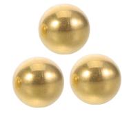 WEKADRIN 3pcs Brass Bird Bath Ball Outdoor Bird Bath Copper Disk Fountain Copper Balls Golden