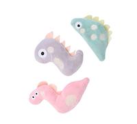 WEKADRIN 3Pcs Cat Plush with Catnip Interactive Pink Snake Gray Dinosaur Teaser for Kitten Play and Mental Stimulation Durable Pet to Prevent Scratching Furniture