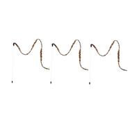 WEKADRIN 3Pcs Cat Teaser Stick with Leopard Ribbon Interactive Cat Wand for Indoor Kittens Exercise and Behavior Training