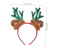 WEKADRIN 3pcs Deer Horns Headband Reindeer Ears Headband Adult Reindeer Antlers Christmas Hair Band Headgear Party Headwear Realistic