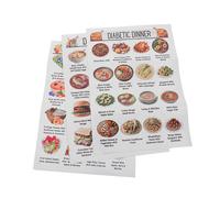 WEKADRIN 3pcs Diabetes Food List Poster Low Glycemic Index Meal Planner Chart for Beginners Pre-diabetes Daily Healthy Diet Guide Grocery List Visual Kitchen Support