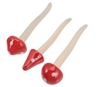 WEKADRIN 3pcs Garden Mushroom Figurine Ceramic Decorative Mushroom Statue for Backyard Pink Mushroom Decor Garden