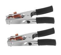 WEKADRIN 3Pcs Grounding Clamp Heavy Duty Welding Clips Ergonomic Design Stable Connection Silver Iron Copper Rubber for Manual Welder Connection in Tight Spaces