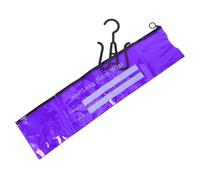 WEKADRIN 3PCS Hair Extension Holder Bags with Hanger Transparent PVC Wig Storage Vertical Organizer for Multiple Wigs and Hair Extensions Space-saving for Travel and Small Apartments