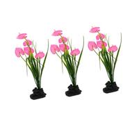 WEKADRIN 3pcs Lifelike Artificial Flower Dish Adornment for Restaurant Supply Japanese Sushi Plate Decor with Plant Design Cold Dish Ornament for Home and Hotel