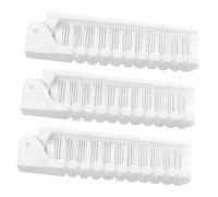 WEKADRIN 3pcs Portable Travel Folding Double-headed Hair Comb Anti-static Plastic Detangling Brush for Thick Curly Straight Hair Compact Pocket for Boys