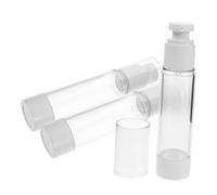 WEKADRIN 3pcs Portable Vacuum Lotion Bottles for Travel Refillable Empty Cosmetic Sample Containers for Toiletries and Outdoor Activities