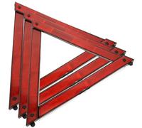 WEKADRIN 3pcs Reflective Road Triangle Frame Car Emergency Warning Sign Portable Foldable Safety Marker for Nighttime Visibility and Traffic Safety