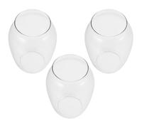 WEKADRIN 3pcs Replacement Glass Lamp Shades for Kerosene Oil Lamps Sturdy Tall Glass Chimney for Outdoor Lanterns and Pillar Candle Holders