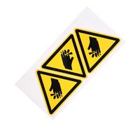 WEKADRIN 3pcs Self-adhesive Hand Cutting Warning Labels Safety Stickers for Machines Peel Stick High Toughness Caution Signs for Electrical Boxes Industrial Use