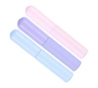 WEKADRIN 3pcs Silicone Lip Applicator Brush with Cover Reusable Portable Round Head Lip Concealer and Scrub Brush for Smooth Makeup Application Skin-friendly Non-irritating Beauty Tools in