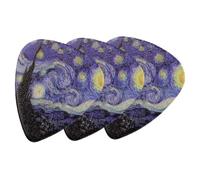 WEKADRIN 3pcs Starry Triangle Guitar Picks Thin Electric Acoustic Ukulele Accessories Kit for Finger Protection and Unique Sound Effects