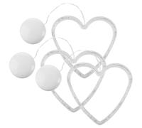WEKADRIN 3Pcs Valentine’S Day Heart LED Hanging Lights with Suction Cups, Large Lighted Heart Window Decorations for Indoor Seasonal Wall and Door Decor