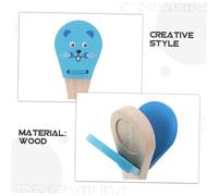 WEKADRIN 3pcs Wooden Castanets for Mouse Design Easy Grip Music Clapper Hand Percussion Instruments for Early Education Rhythm Development and Auditory Skills Enhancement