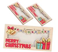 WEKADRIN 3pcs Wooden Christmas Money Holders Portable Cash and Card Organizers for Holiday Party Favors Multifunctional Wallets for Cash Business Cards Photos Memorable Keepsake Gift Ideas