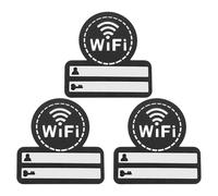 WEKADRIN 3pcs Wooden Wifi Password Sign Board Black round - Rustic Wifi Network Password Display for Home, Office, Hotel Guest Room, Business Wall Mounted Plaque