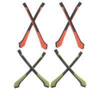 WEKADRIN 4 Pairs Eyeglass Replacement Arms Sleeves Soft Anti-Slip Temple Tips Covers for Glasses Repair Protective Frame Legs Accessories in Orange and Yellow