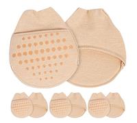 WEKADRIN 4 Pairs Women’s Silicone Toe Socks Low Cut Forefoot Cushion Pads Half Foot Gel Pads for Heels Reusable Invisible Toe Separator Socks for Daily and Party Wear