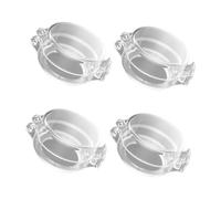 WEKADRIN 4 Pcs Childproof Gas Stove Knob Covers with Heat Resistant Transparent Design Protective Switch Caps for Safety and Grease Proofing Easy to Clean Kitchen Oven Guard