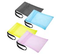 WEKADRIN 4 pcs Nylon Exfoliating Soap Pouch with Foaming Mesh for Handmade Bar Soap Storage for Shower Bath Quick-drying Softening Skin Practical Bathroom Accessory