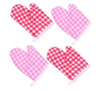 WEKADRIN 4 Pcs Oven Mitts Heat-resistant Gloves for Baking Microwave Use Non-slip Comfortable Design with High Temperature Insulation Safe Cooking Protection for Boys