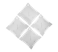 WEKADRIN 4 Pcs Stainless Steel Guitar Radius Gauge String Action Ruler Compact Portable Guitar Setup Gauge Bass Banjos Ukuleles Mandolins with Smooth Edges Accurate Measurement Tool