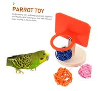 WEKADRIN 4 Sets Colorful Parrot Training Set Wooden Bird Trick Tabletop Educational for Cage Play Chewing Instinct and Physical Activity for Healthy Birds Random Color