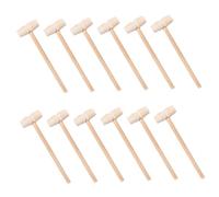WEKADRIN 40pcs Lightweight Wooden Mini Crab Mallets with Long Handle for Seafood Cracking Multipurpose Cake Hammers for Party Dessert and Interaction Smooth Surface Safe to Use