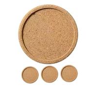 WEKADRIN 4pcs Absorbent Cork Coasters Diameter Heat Resistant Drink Mats for Coffee Mugs Tea Cups and Glasses Natural Cork Pads Protecting Furniture From Heat and Moisture