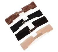 WEKADRIN 4pcs Adjustable Elastic Wig Headband for Wigs Hairdressing Party Non-slip Velvet Band Lace Black Brown Light Brown Beige