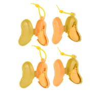 WEKADRIN 4pcs Banana Toothbrush Holder Covers Plastic Dustproof Protectors Portable Travel Toothbrush Case for Vacation Hotel Office Use Easy to Carry