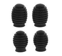 WEKADRIN 4pcs Black Silicone Drumstick Covers Spiral Design Silent Tips for Drum Practice and Protection Lightweight Mute Drumstick Caps for Percussion Instrument Supplies