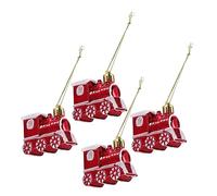 WEKADRIN 4pcs Christmas Tree Car Pendants Small Cartoon Train Ornaments Lightweight Hanging Decorations for Tree Window Wall Fireplace Festive Holiday Decor