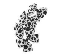 WEKADRIN 4pcs Cow Hair Bow Clip Bow Barrettes Alligator Clips Checkered Black White Cow Print for Girls Toddlers Little Girls