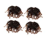 WEKADRIN 4pcs Crochet Braids Short Bomb Twist Hair Extensions Fluffy Kinky-curly Braiding Hair for African Style Protective Styling