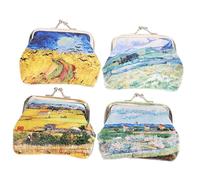 WEKADRIN 4Pcs Decorative Coin Bag Cosmetic Purse Portable Wallet for Women Creative Adjustable Design for Outdoor Festivals Makeup Phone and Essentials Storage