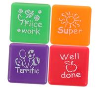 WEKADRIN 4Pcs DIY S Stamps Lightweight Decorative Scrapbook Comments Seals for School Crafts Tags and Card Making