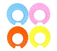 WEKADRIN 4pcs EVA Adjustable Shower Caps with Fit and Cartoon Design Shampoo Shield Bath Hat for Random Colors Random Color