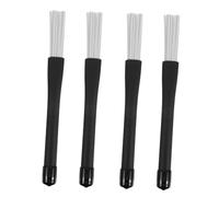 WEKADRIN 4pcs Flexible Nylon Jazz Drum Brushes Set for Musicians Soft Bristle Percussion Accessories Smooth Touch Drumsticks Compatible with Various Jazz Drum Models