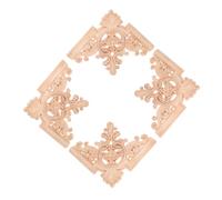 WEKADRIN 4pcs French Style Carved Onlay Applique for Living Ceiling Furniture Ornament Cabinet Door Decoration Retro Elegance