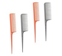 WEKADRIN 4pcs Hairdressing Pintail Comb Precision Parting Combs for Styling Cutting Dyeing Suitable for All Hair Types Includes Nordic Grey