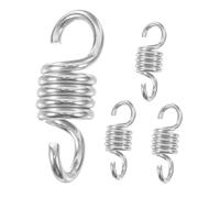 WEKADRIN 4pcs Heavy Duty Extended Tension Spring for Hammock Chair Hanging Hooks with Shock Absorption Fit for Porch Swings Gym Training Patio Accessories
