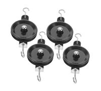 WEKADRIN 4pcs Heavy Duty Single Pulley Block with Hook for Physics Mechanics Experiments Fixed Rail Pulley Teaching Equipment Student-friendly Design for School Science Learning