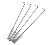 WEKADRIN 4pcs Heavy Duty Stainless Steel Fire Pit Poker with Long Handles for Outdoor Camping and Fireplace Ash Cleaning Portable and Reusable Fire Poker Tools
