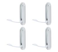 WEKADRIN 4pcs Hidden Folding Hooks Invisible Folding Clothes Hook Wall-Mounted Hanger 2.99x0.98x0.47in Premium Aluminum Alloy Space-Saving Safe Structure Load 33lbs for Small Apartments