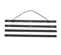 WEKADRIN 4pcs Magnetic Hanging Poster Hangers Wall-mountable Poster Organizers for Retail Shops Exhibitions Restaurants and Offices and Multi-functional Display Holders in Black