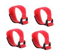 WEKADRIN 4Pcs Nylon Rooster Neck Belts Anti-crowing Collars Poultry Supply Bright Red Adjustable for Noise Reduction and Easy Identification