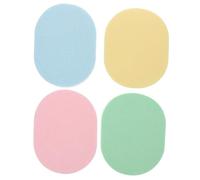 WEKADRIN 4Pcs Oval Facial Sponges for Gentle Cleansing and Makeup Removal Soft Exfoliating Face Washing Supplies with Absorption Suitable for Daily Skin Care and Gift for Women